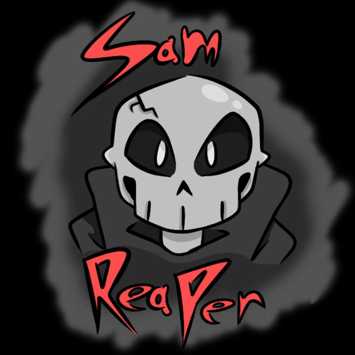 Short sleeve t shirt Sam Reaper skull design unisex