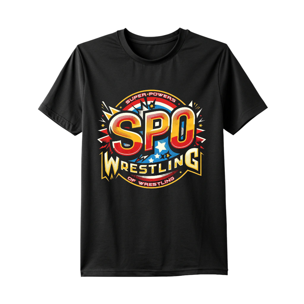 Short sleeve T shirt ( Super Power of Wrestling , SPO ) Unisex